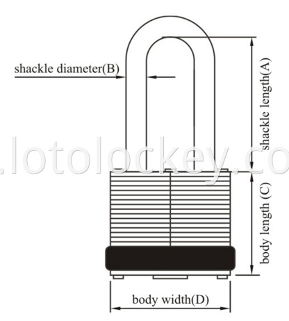 Waterproof Laminated Padlock